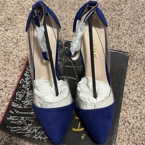 Brand new with brand box, Liliana blue heels, size 7.5 sooo cute!!